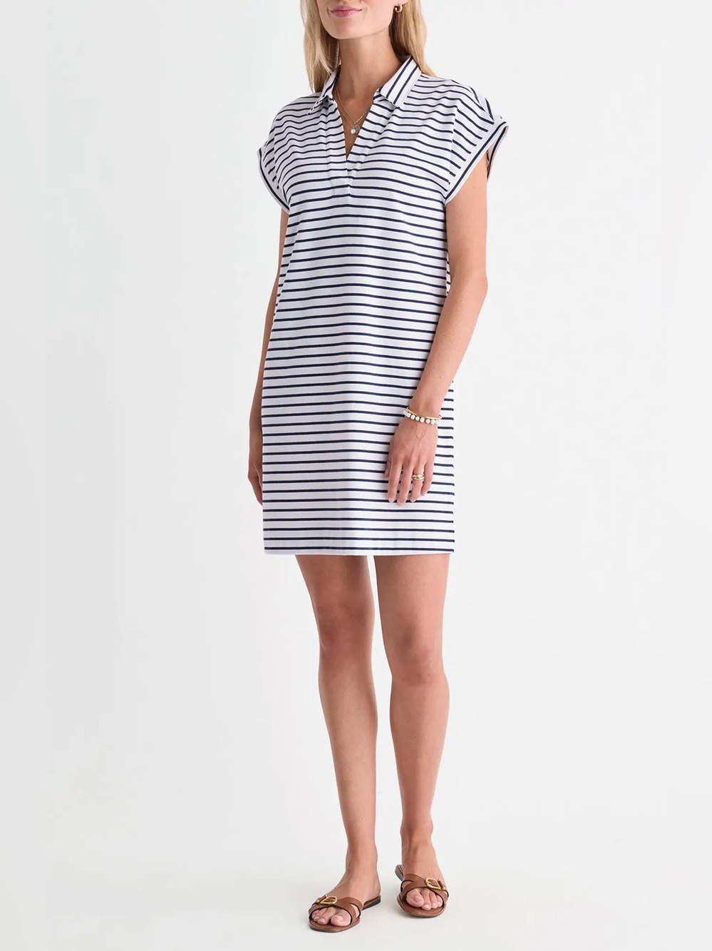 Vineyard Vines Margo Stripe Short Sleeve Polo Dress